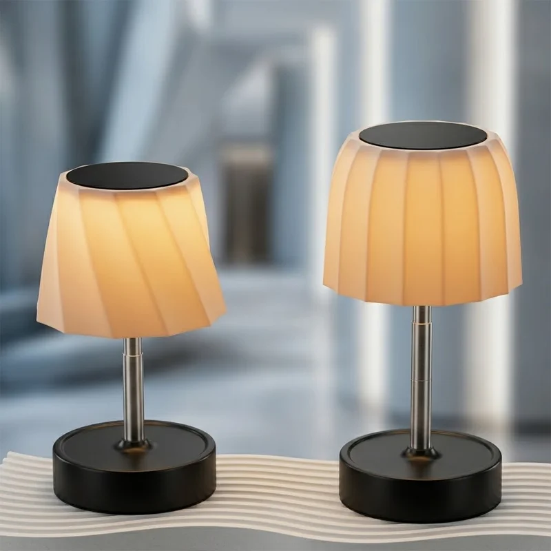 Adjustable Height Rechargeable LED Table Lamp Modern Wireless Portable Night Light for Bedroom Desk Reading Cordless Desktop