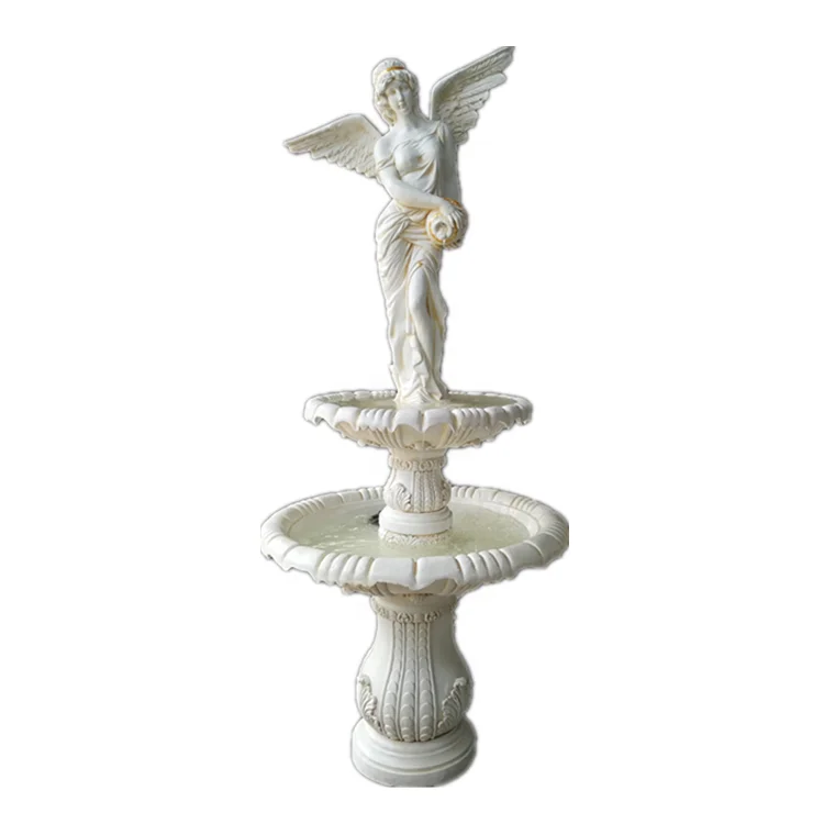 Large White Marble Garden Water Feature Elegant Animal Statue Water Fountain for Sculpture and Decorative Purpose Deposit Only