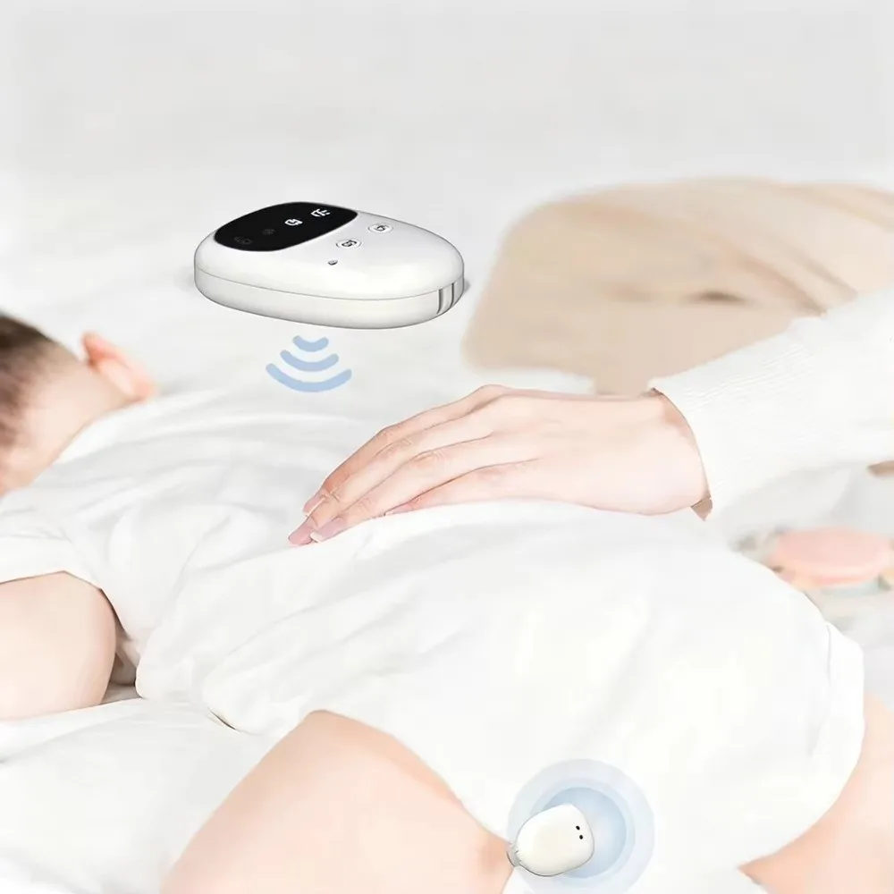 Wireless Bedwetting Alarm Portable High Sensitivity Bed Wetting Enuresis Alarm Intelligent Sensing USB Rechargeable