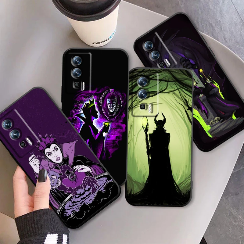 

Anime Maleficent Cartoon For Xiaomi Redmi 9A 9C 9AT 10C 9 9T 10 12C 13C 8 12 K60 A1 K50 K40 5G Black Soft Phone Case