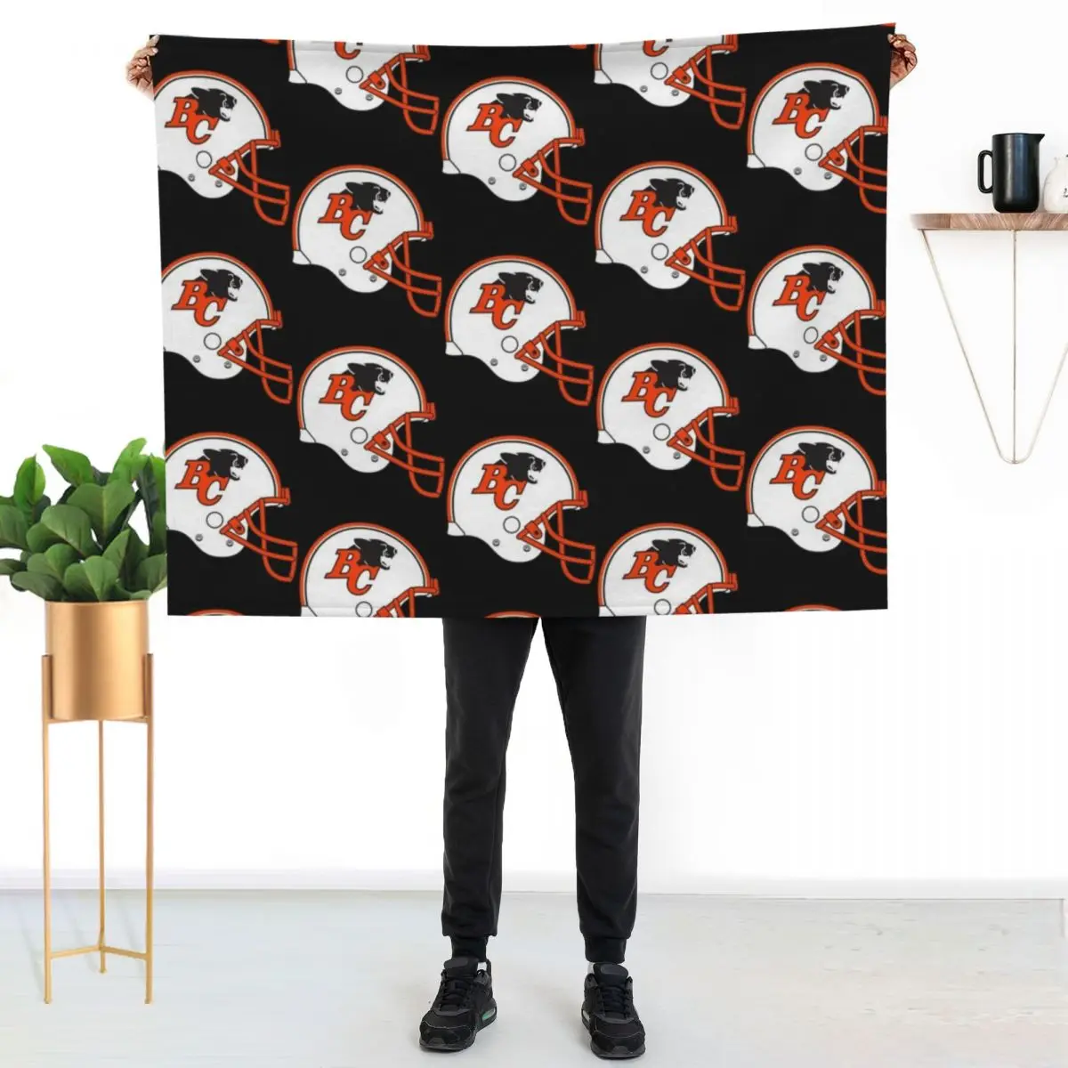 BC Lions Logo - Logo Every Child Matters Vintage Football B.C. Li Throw Blanket Flannel Fabric Nap Moving manga Blankets