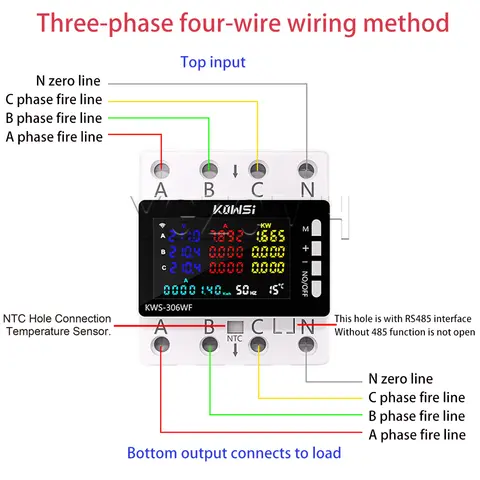 KWS-303 Tuya WiFi Energimätare 8 i 1 Multifunktionell AC Spänning Amperemeter APP-kontroll AC85-290V/40a Spänningsmätare 8 best sales voltmeter wifi - №7