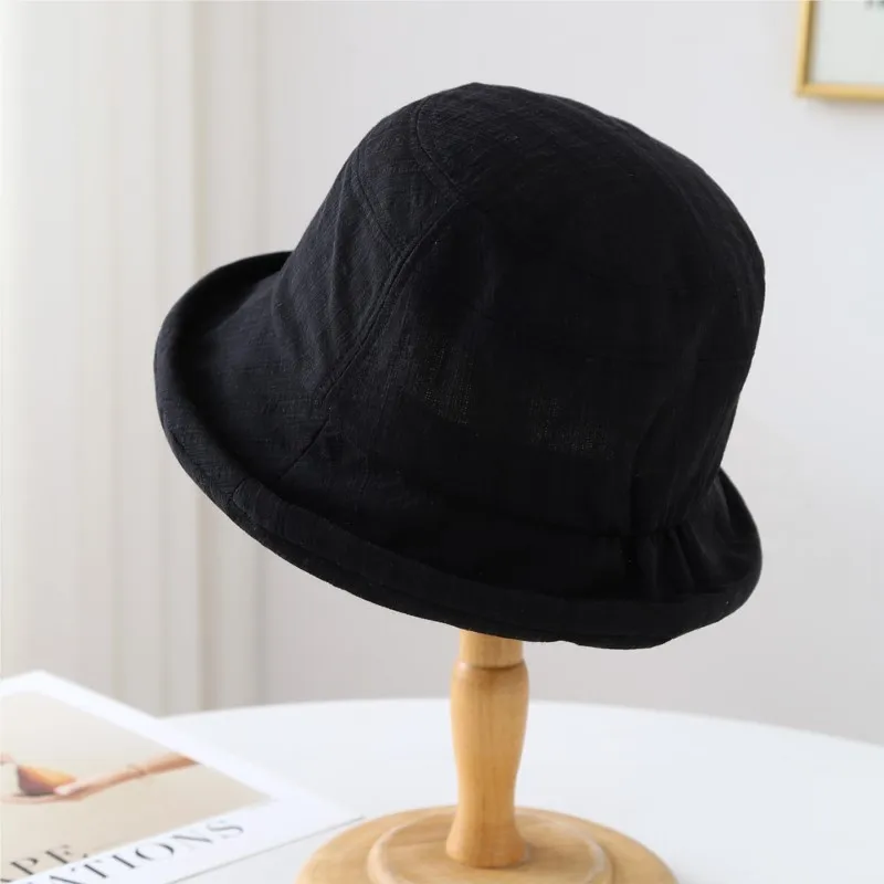 New style of personalized and simple fisherman's hat versatile for women face-enhancing small sunshade basin