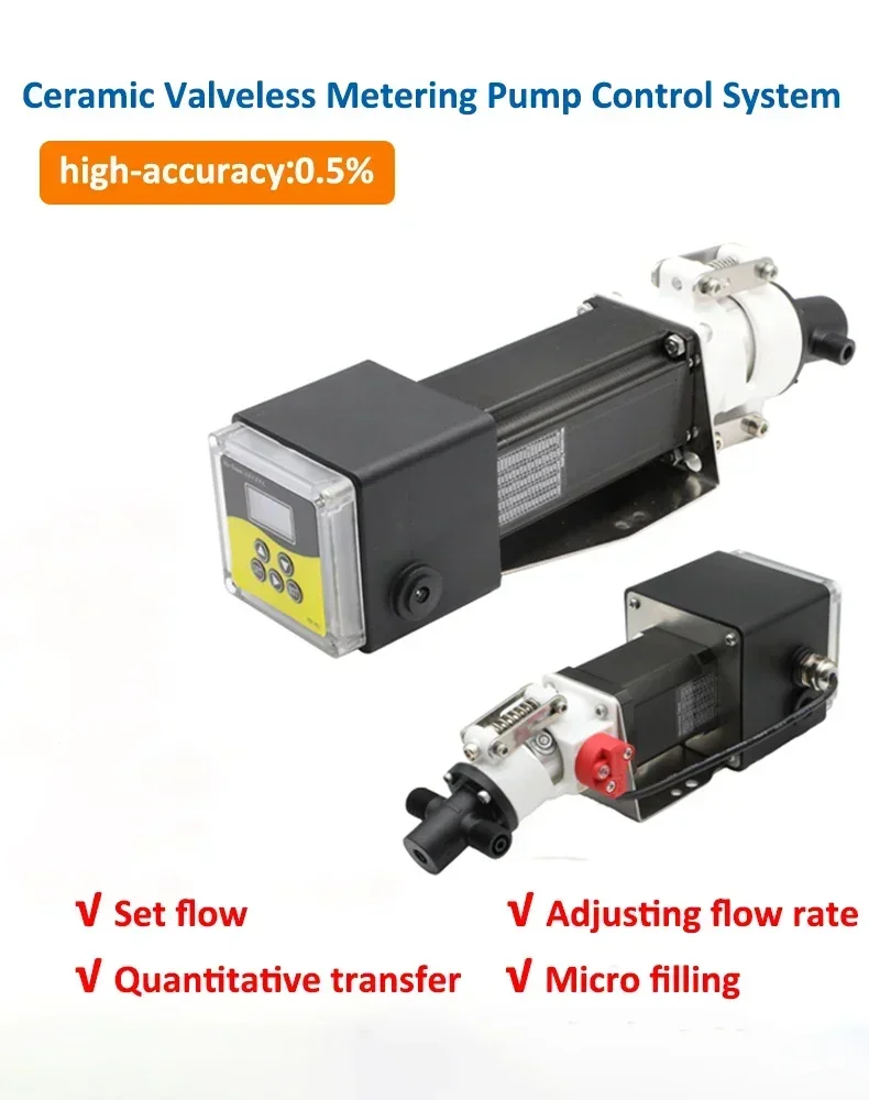 high-precision 5 microliter-200microliter /rev Micro liquid ceramic metering pump quantitative filling pump