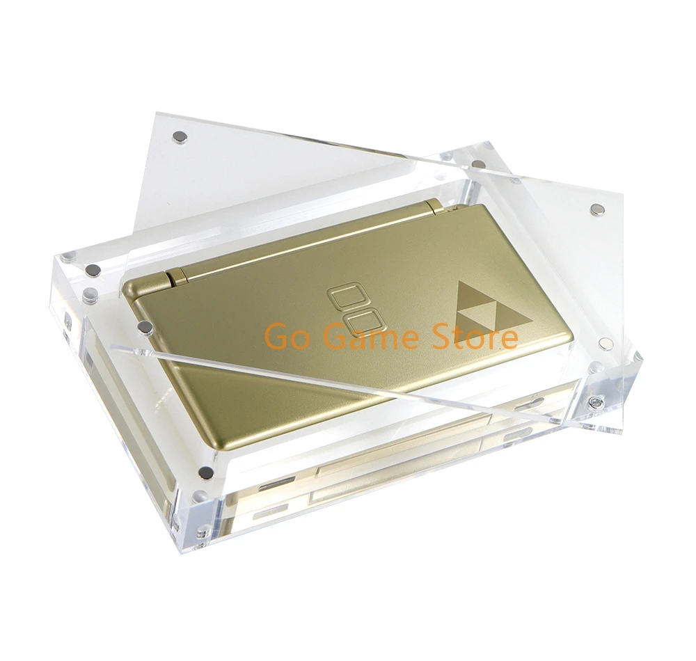 1pc Transparent Acrylic Case Magnetic Lid Display Case Storage Box for NDSL Game Console