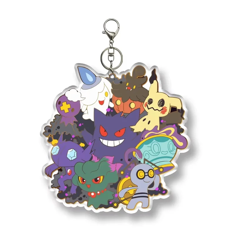 for Ptcg Squirtle Bulbasaur Mew Charmander Jigglypuff Togepi Acrylic Keychain Anime Peripheral Backpack Pendant Exquisite Gift