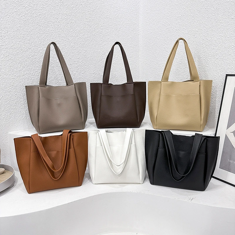 2024 New Message Soft Luxury PU Leather Women Shoulder Bags For Work & Party Daily Tote Casual Multi-function With Big Pockets