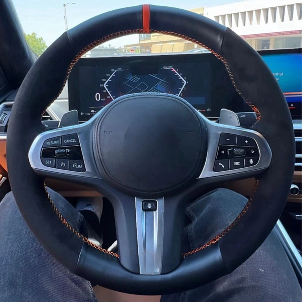 

Anti-Slip Suede Leather Customized Car Steering Wheel Cover For BMW M Sport G30 G31 G32 G20 G21 X3 G01 X4 G02 X5 G05 G14 G15 G16