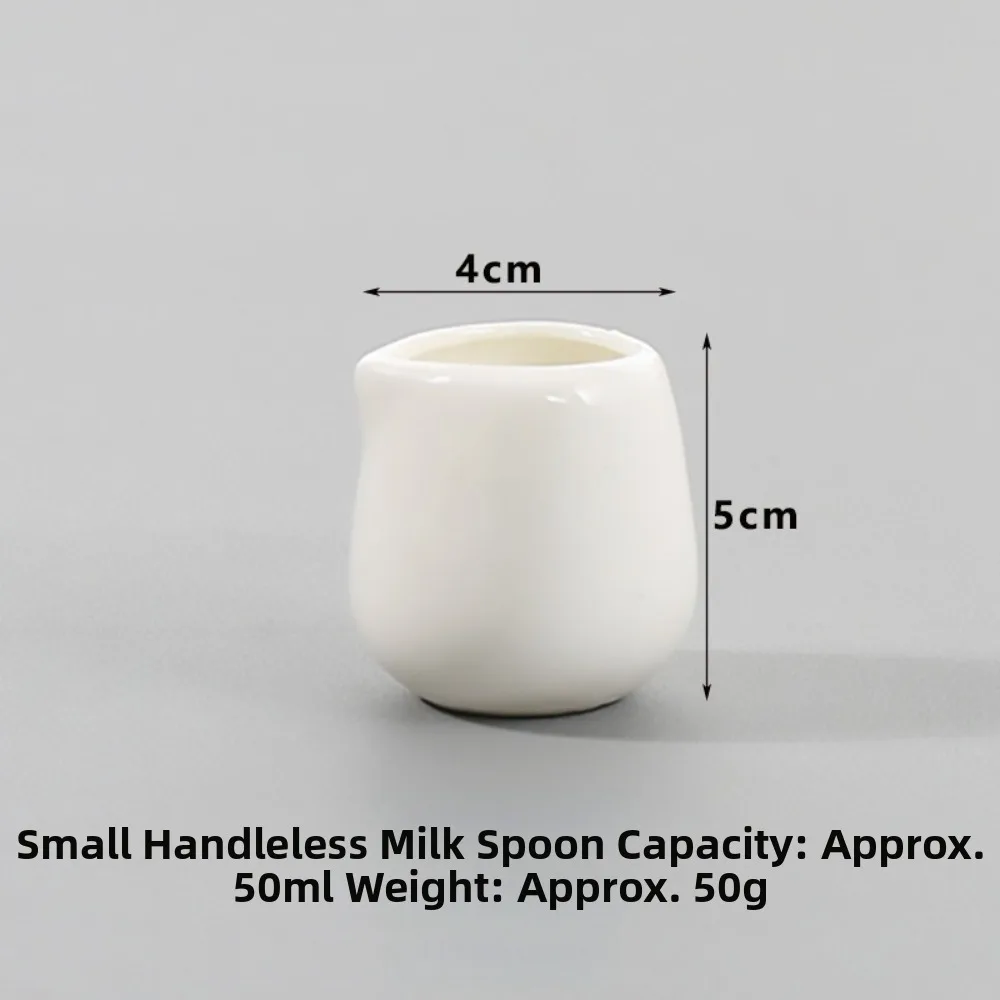 White Color Ceramics Seasoning Jar 1pc Single Unit Kitchen Tool Ceramics Creamer Container Tableware Grade Ceramics Milk Pot