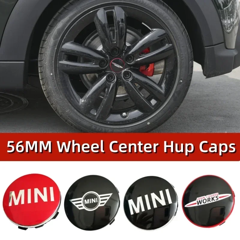 ل MINI Coopers JCW F54 F55 F56 F60 4 قطعة 56 مللي متر تصفيف السيارة عجلة مركز Hup قبعات غطاء إطار السيارات اكسسوارات الديكور الخارجي #6
