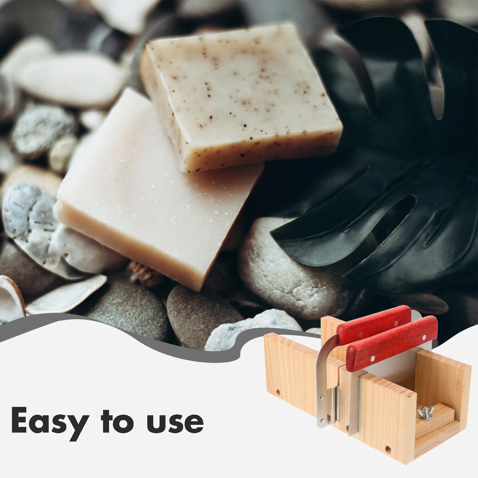 

Pine Wood for Soap Making Loaf Stainless Steel Slicer Mold Multi-functional DIY Soap Accessories Cutting Tool Kitchen