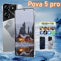 Cellphones Pova 5 Pro Original 4G 5G Smartphone 7.3HD Dual Sim Smart Mobile Phones 6800mAh Android 13 Global Version Cell Phone