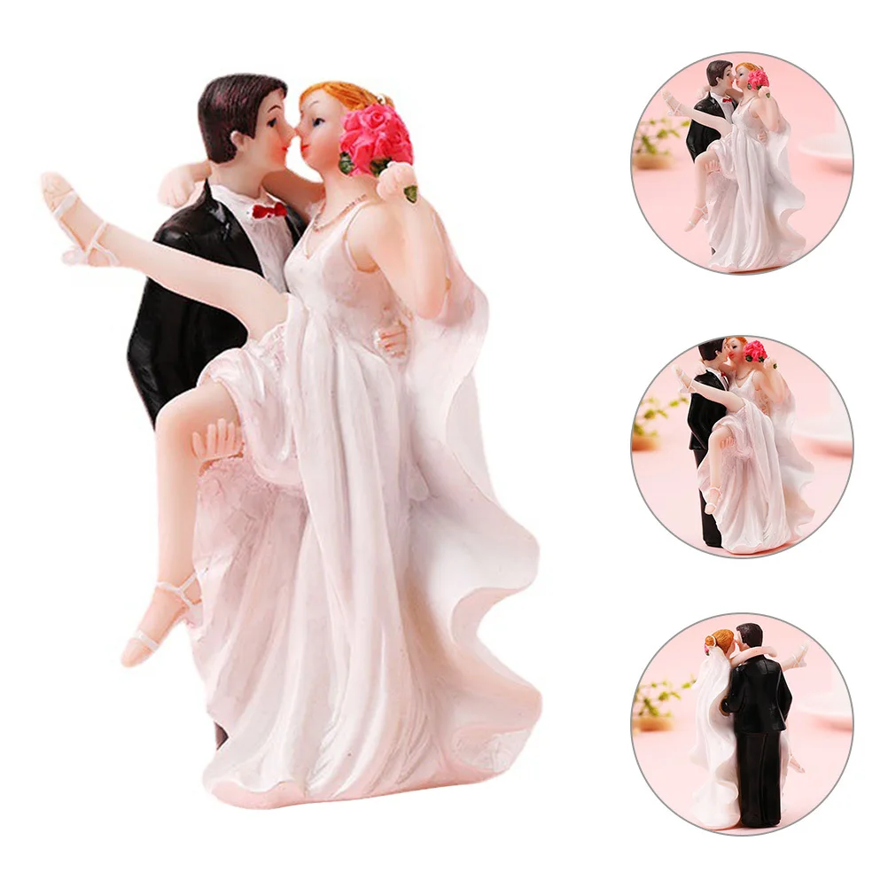 

Romantic Wedding Couple Statue Resin Bride Groom Cake Topper Elegant Home Decor Valentine's Gift Couple Statue