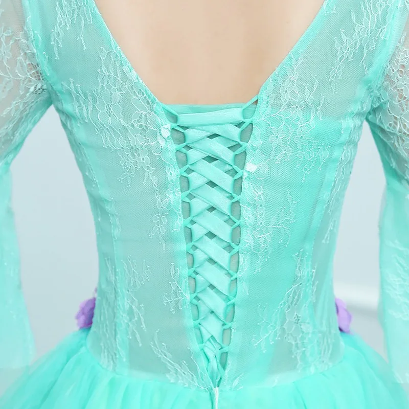 Novo 2025 elegante cinta acima estudante exame de arte vestido palco solo desempenho vestido longo puff saia estúdio vestido fio colorido