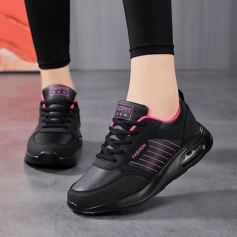 

Ladies' sports shoes with anti-slip, wear-resistant and waterproof features, lace-up, lightweight and comfortable, fashionable r