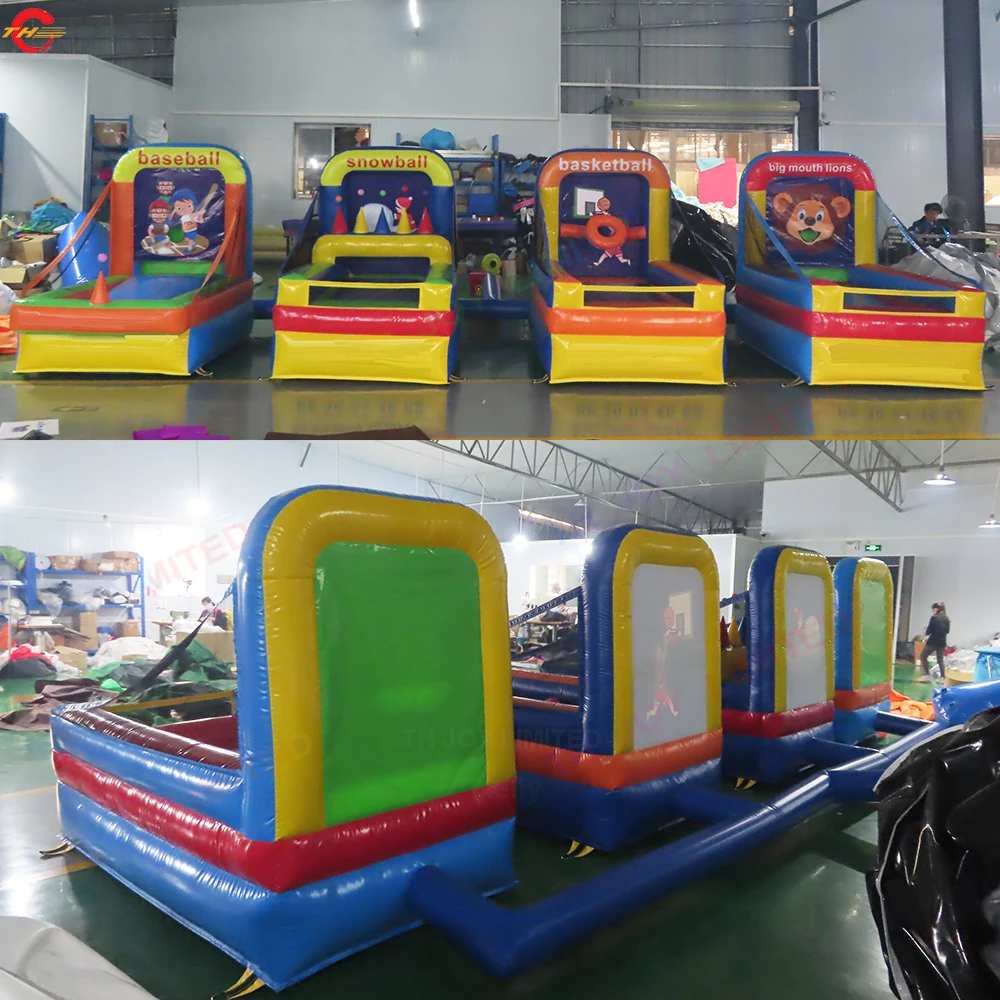 ZoneYan Lot de 2 jouets gonflables à eau, avec 1 basket-ball et 4 paniers à lancer, jeu d'eau de basket-ball, jeu de lancer des anneaux pour enfants, jouets aquatiques gonflables 2 en
