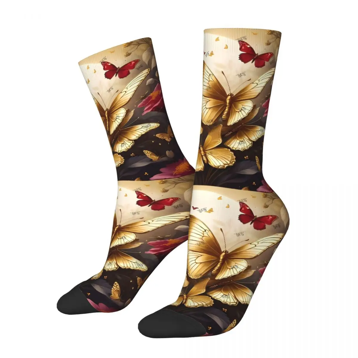 Butterfly Sock Printed Man Polyester