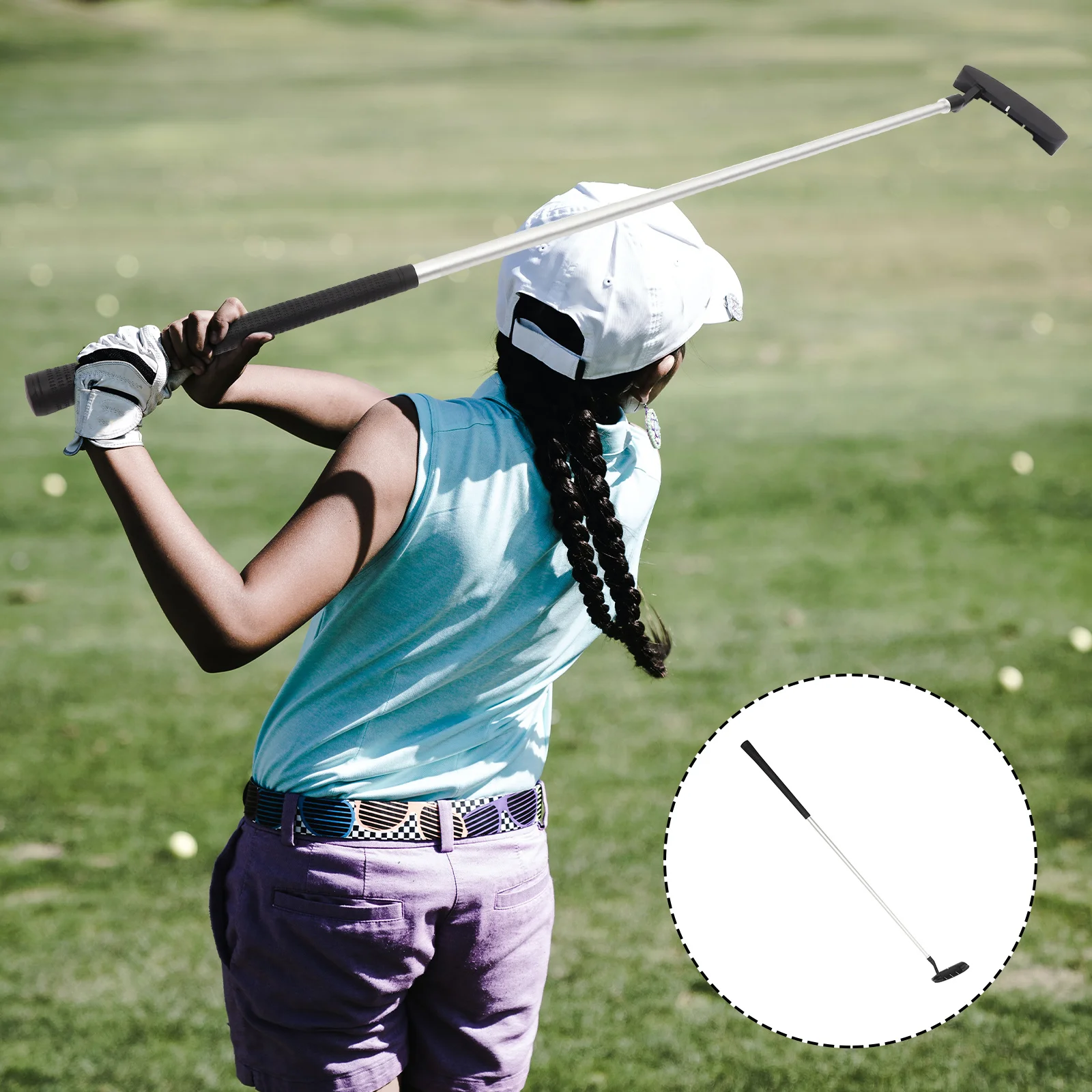 

Golf Putter Aluminum Alloy Training Aid Portable Foldable Club Golfs Practice Tool Metal Practical Accessories Golfing