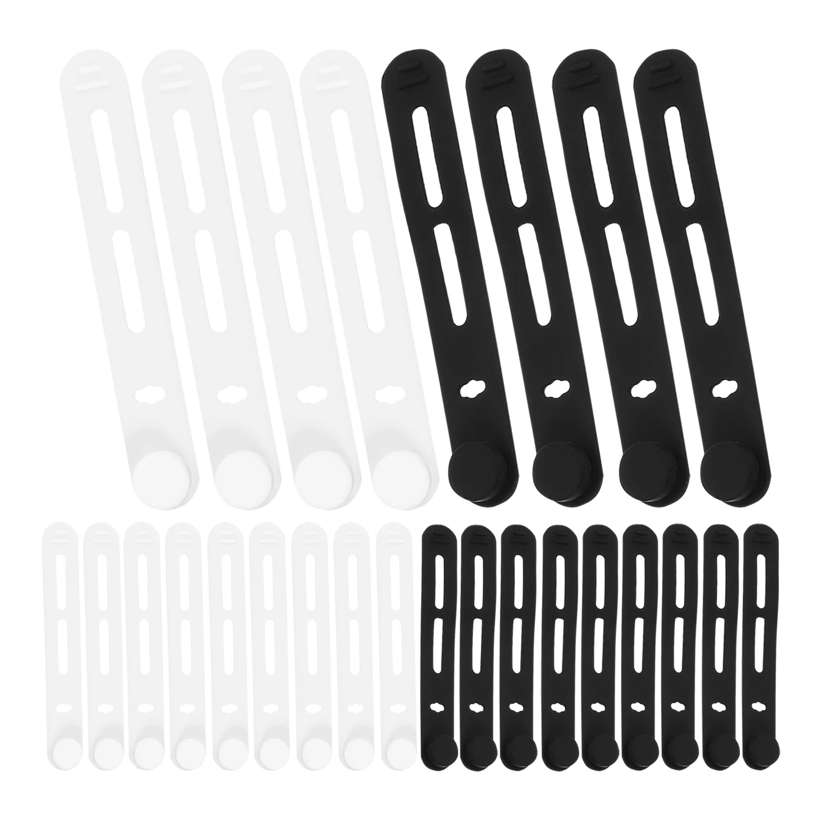 

40 Pcs Silicone Cable Ties Wire Cord Organizer Travel Reusable Rubber for Desk Manager