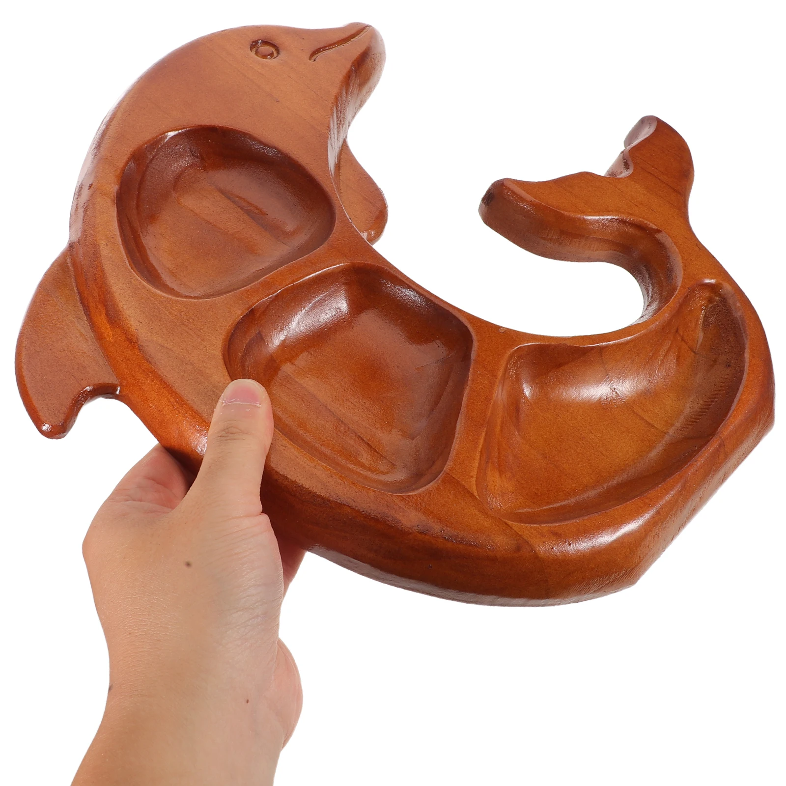 

Creative Wooden Food Serving Tray With Divided Compartments Natural Wood Snack Platter For Party Dessert Appetizer Charcuterie