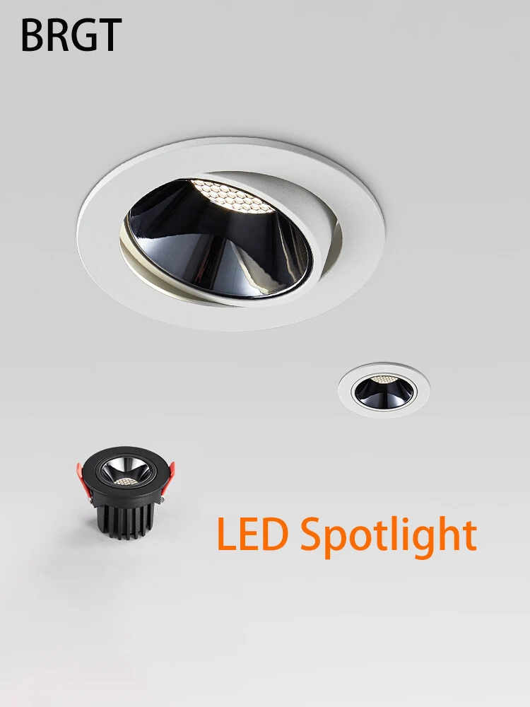 BRGT – spot lumineux Led encastrable en aluminium avec technologie COB, éclairage d'intérieur et de cuisine, 7w12w, 85/265V