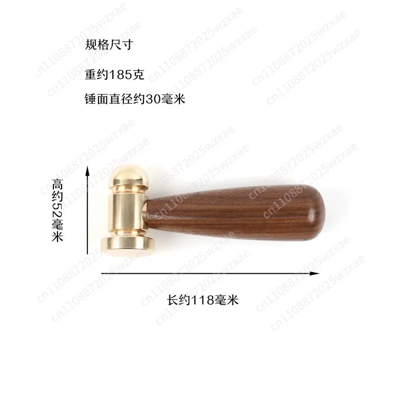 Cute Hammer - Processed Copper/Stainless Steel with Walnut/Beech Handle, 130g (118mm, Japanese Style)