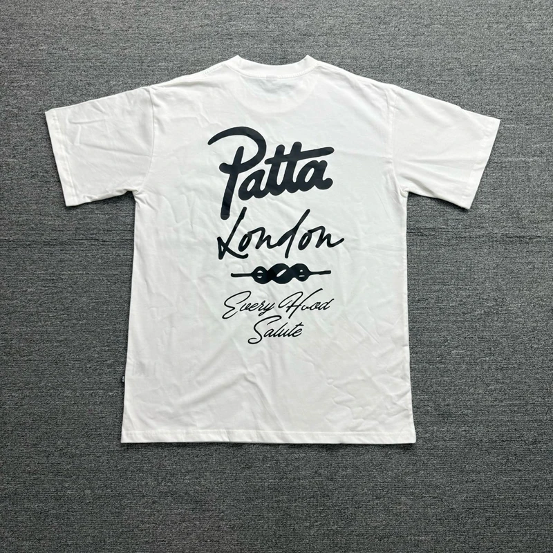 Trend New Fashion Casual Patta Tee Tops High-quality Men Women Basic T-shirt Cotton Comfortable Short Sleeved Shirt