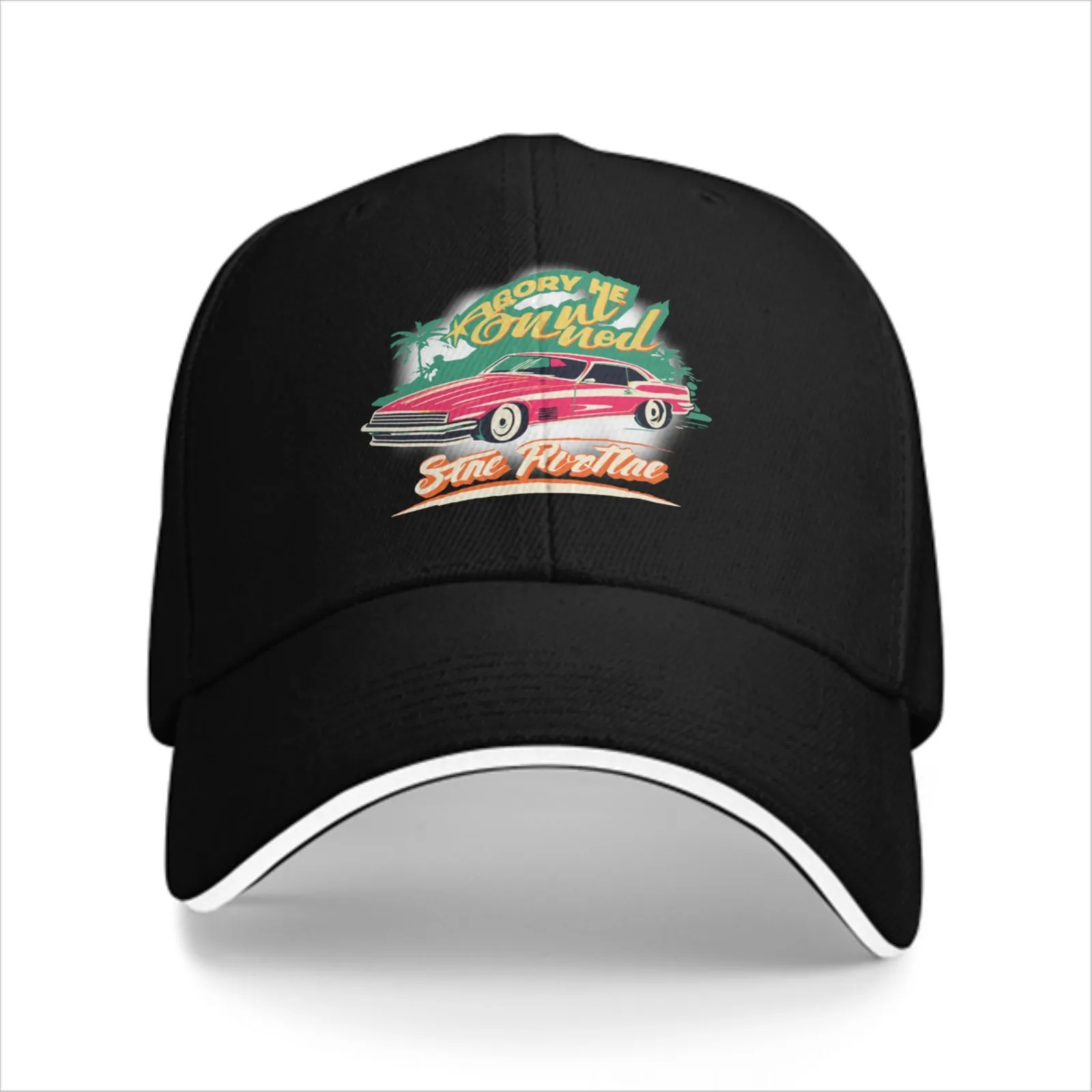 Sorry He Ain't Short Car Print Baseball Cap Adjustable Polyester Casual Cap for Adults