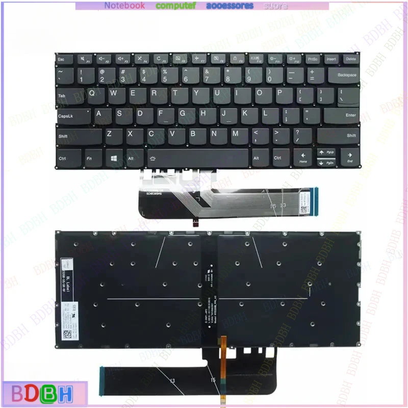 Teclado US/SP/FR/UK/BR para Lenovo Flex 6-14IKB 14ARR Yoga 530-14IKB 530-14ARR Yoga 730-13IKB 730-13IWL 730-15IKB -15IWL 530-14