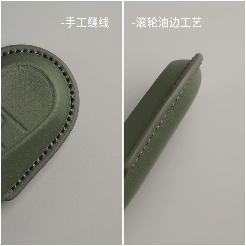Genuine Leather Key Cover for 2024 Mercedes E300L GLC260L Maybach S400L New C-Class Premium Key Fob Case
