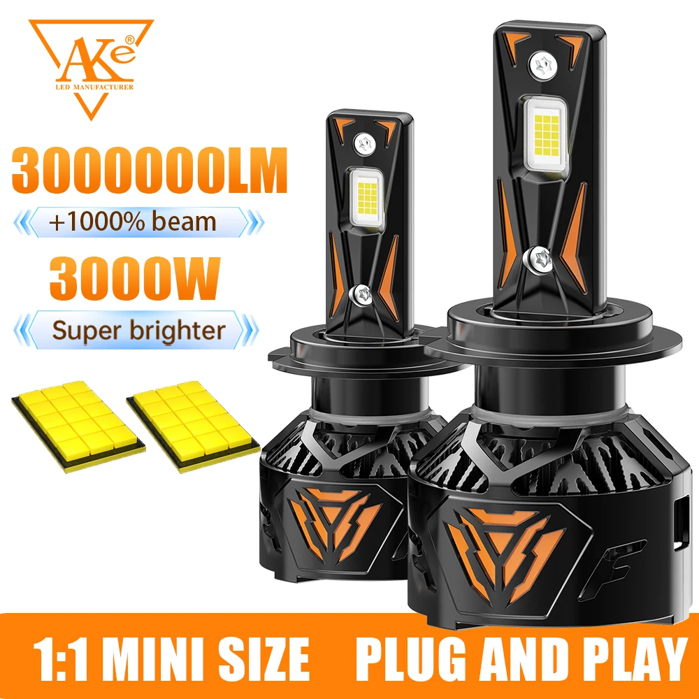 H7 H4 H11 LED Headlight Canbus 3000000LM 3000W High Power Car Lamps 9005 HB3 9006 HB4 H1 H3 880 Turbo Fog Car Light 30 LED Beads
