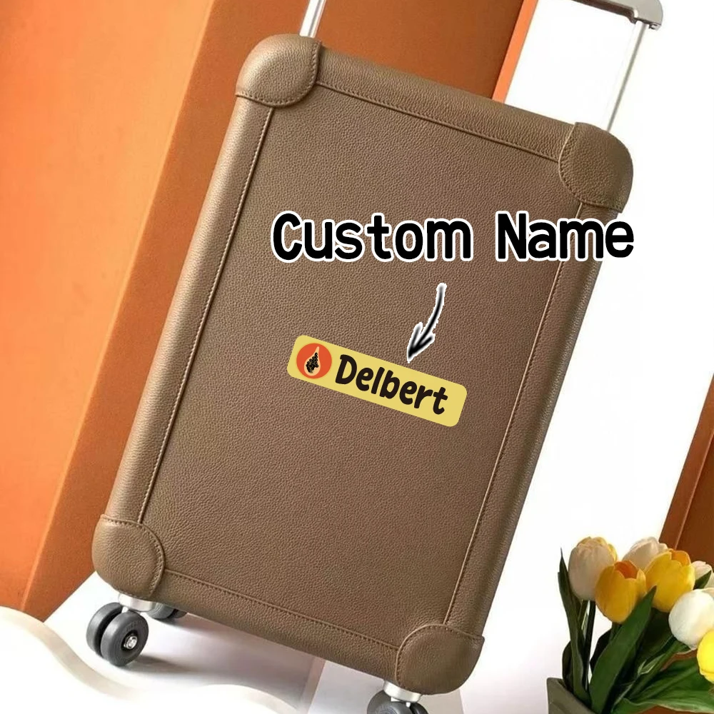 Custom Cartoon Name Sticker,Transparent DIY Birthday Gift Stickers for Kids Name Labels for School Bag Bottles Box Mug Uniform view 4