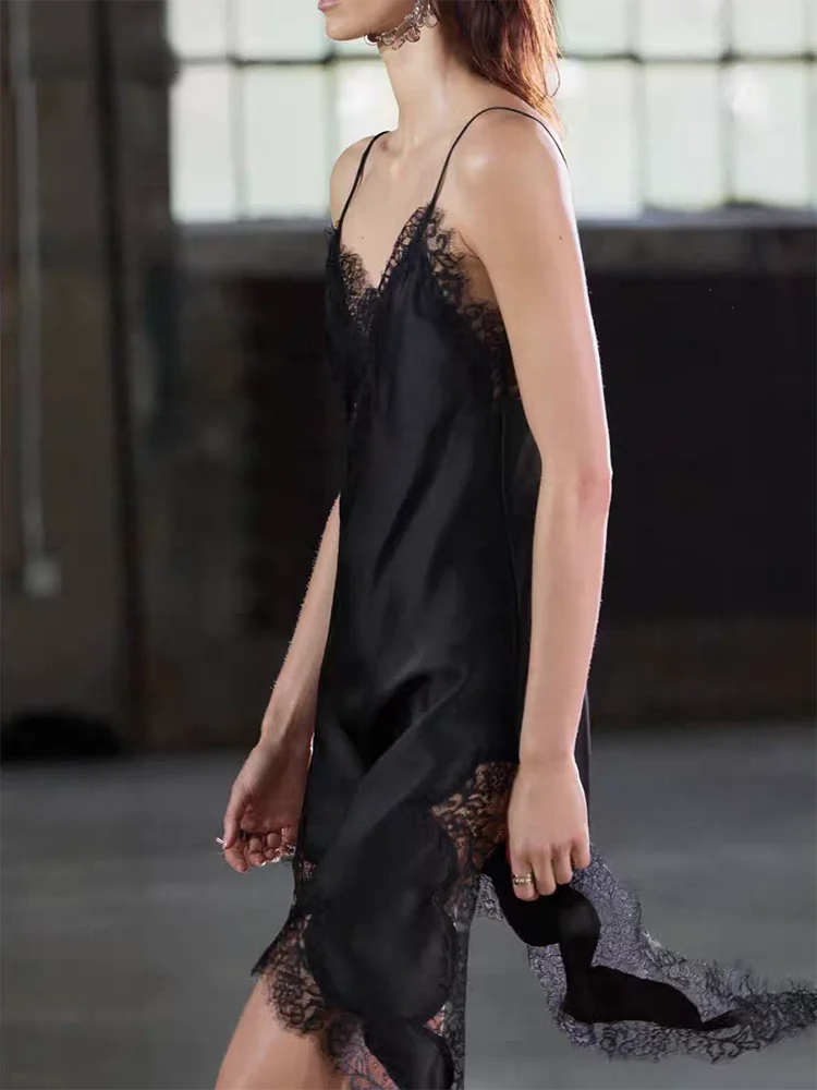 New Arrival Autumn Season Asymmetric Lace Dr Women's Faion Ethnic Stage Costume Unique Design Casual Chic Sle