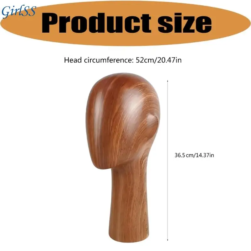 Pattern Mannequin Head Form for Wig Hat Glasses Display, Adult Size Styling Stand for Shop Counter Photos T4MB
