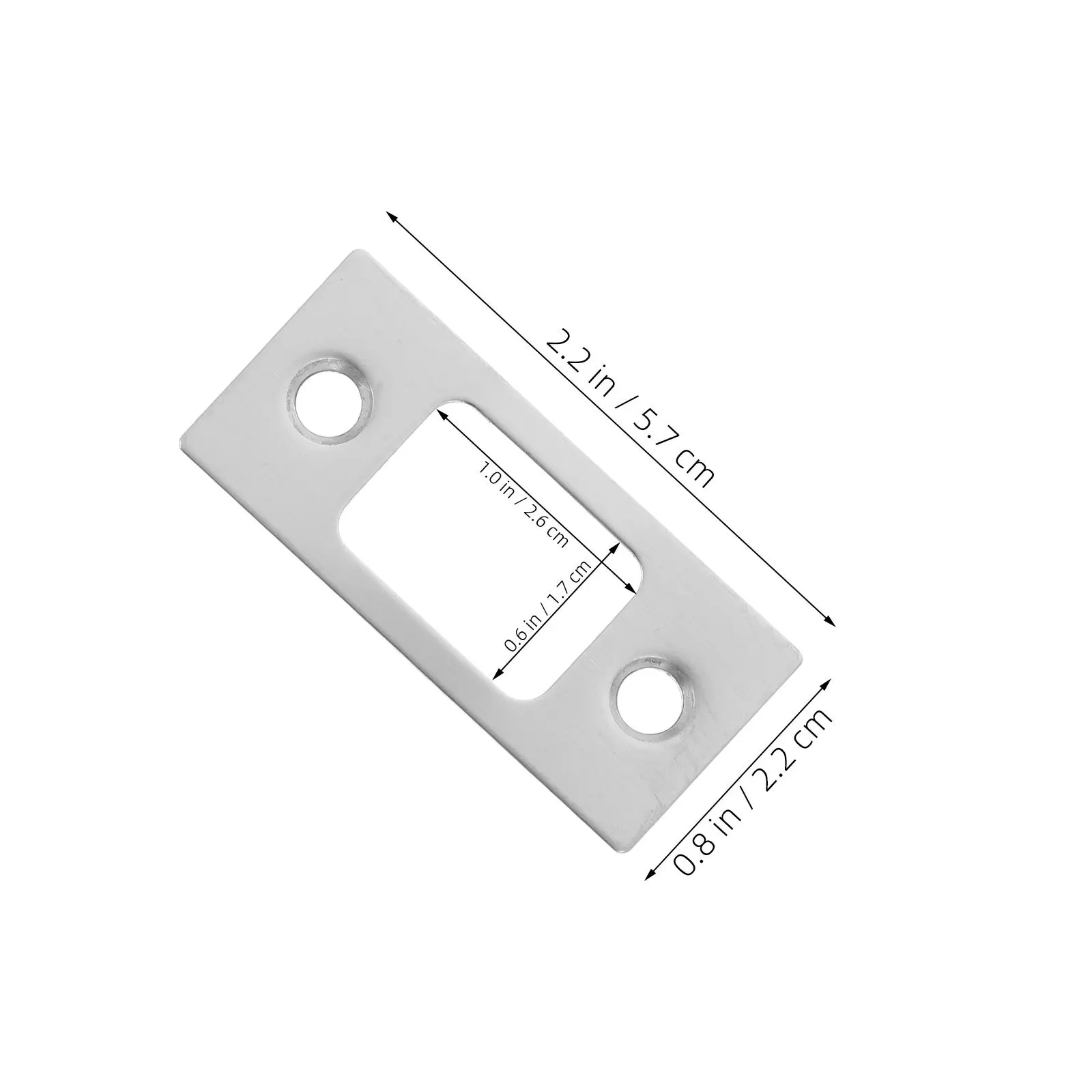 8 قطع من لوحة حماية قفل الباب: لوحة سترايك شديدة التحمل من الفولاذ المقاوم للصدأ لتشغيل مزلاج سلس - مثالية للجزء الخارجي الداخلي