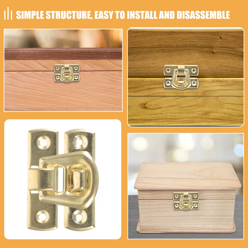 

20pcs Wood Buckle Zinc Small Clasp For Jewelry Box Alloy Small Latch Lockable Hasp Jewelry Gift Box Clasp Mini Safety