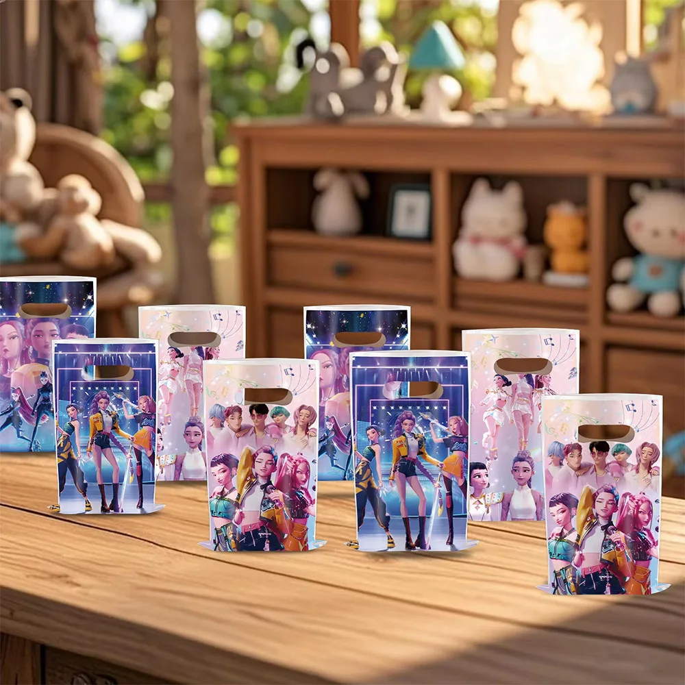 Bolsa de dulces KPop Demon Hunters HUNTR/X para niños, suministros de fiesta de Anime, bolsas Goody, juguetes de regalo, 10/20/30/40/50 Uds.