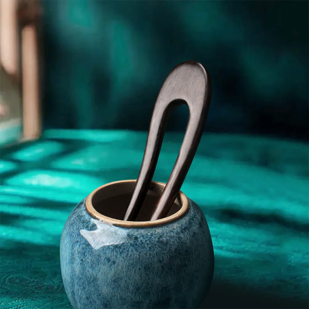 

U shaped 15.5cm Retro Wood Fork Bun Holder Wooden Hair Stick Styling Tool Safe Chopstick Women Accessories Hair Care