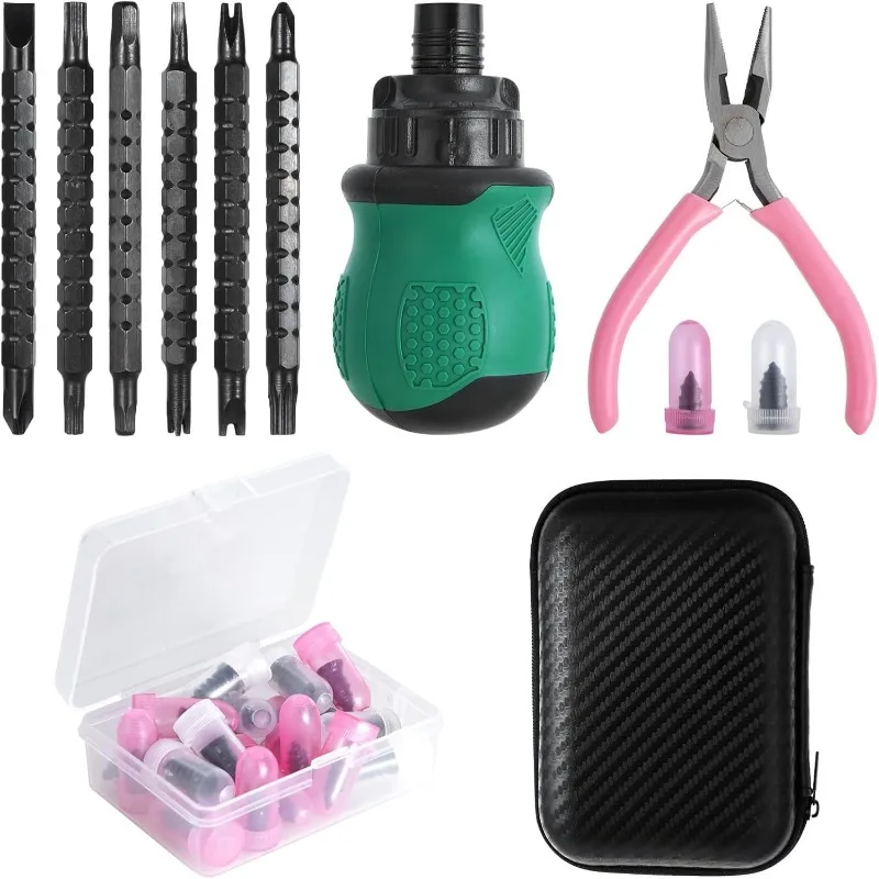 Tire Repair Rubber Nail Tool Set, Tire Patch Kit, Car Emergency Tire Repair Tool Kit, Portable Maintenance Tools