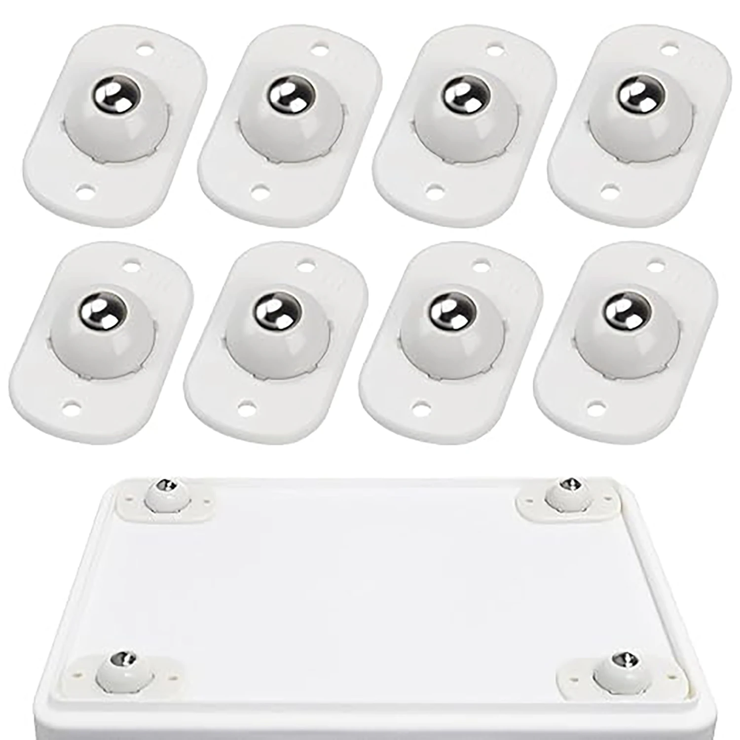 8 Pieces/16 Pieces Self-Adhesive Caster Wheels, Wheels for Kitchen Appliances, 360 ° Rotating Mini Universal Casters, Adhesive Rollers for Trash Cans, Electrical Appliance Casters.