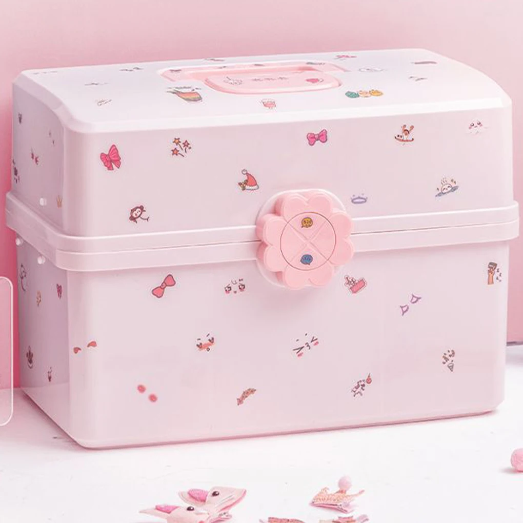 

Girls Hair Accessories Storage Box Fashionable Organizational Solution Gifts Plastic Multipurpose rose hermosa