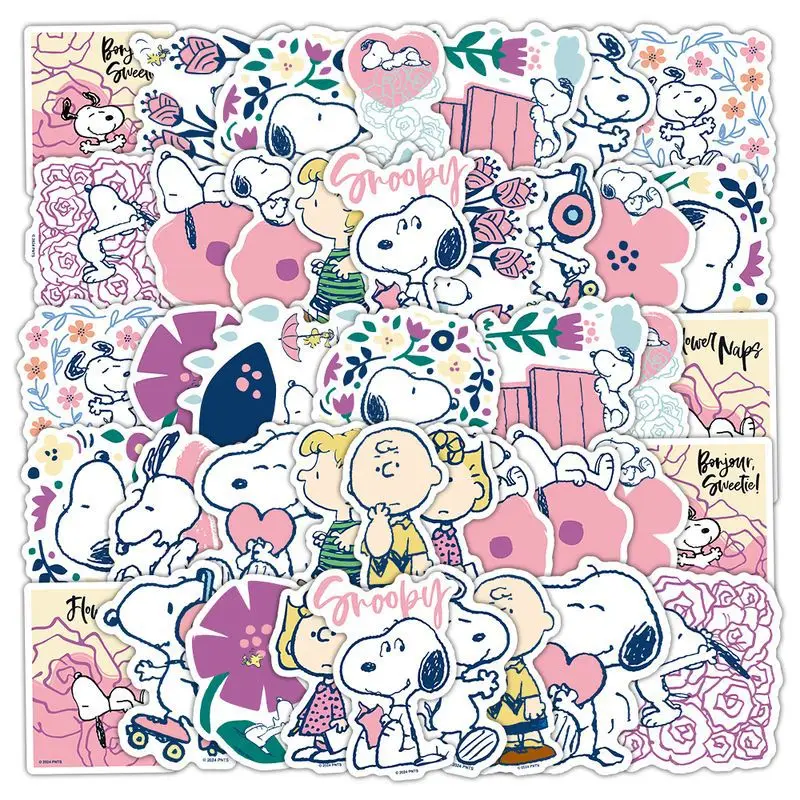 100PCS Cartoon Animation Snoopy Graffiti Stickers Decoration DIY Toys for Phone Bottle Travel Bag Aesthetic Decals Party Gift