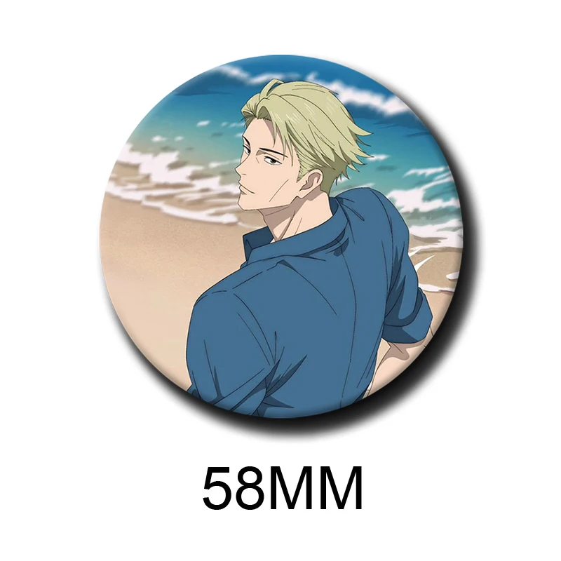 58mm Cartoon Character Kento Nanami Soft Button Pin Badge Anime Brooch Creative Badge for Backpack Clothes Decoration Gift