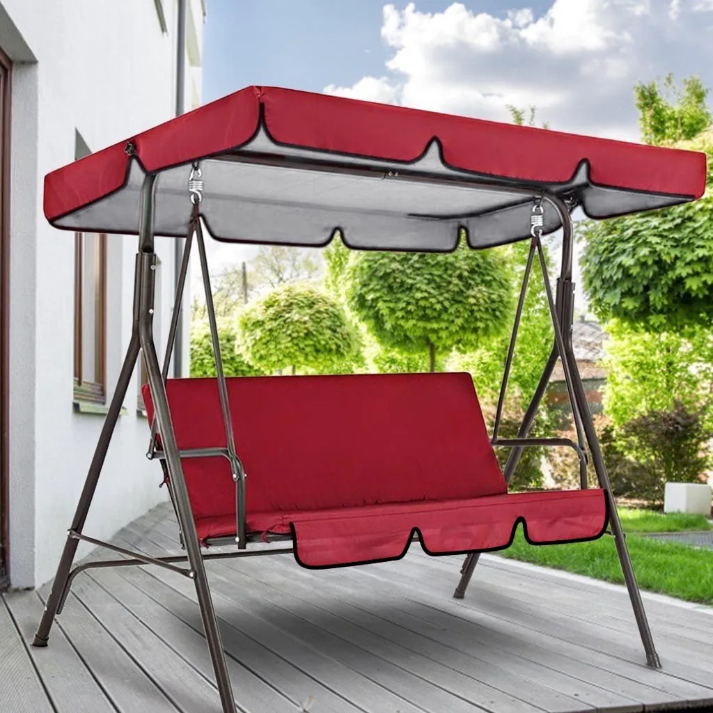 

Outdoor Waterproof Swing Outdoor Double Cloth Shade 190x132x15cm Canopy Replacement Cover Garden Home Textiles Top Cover