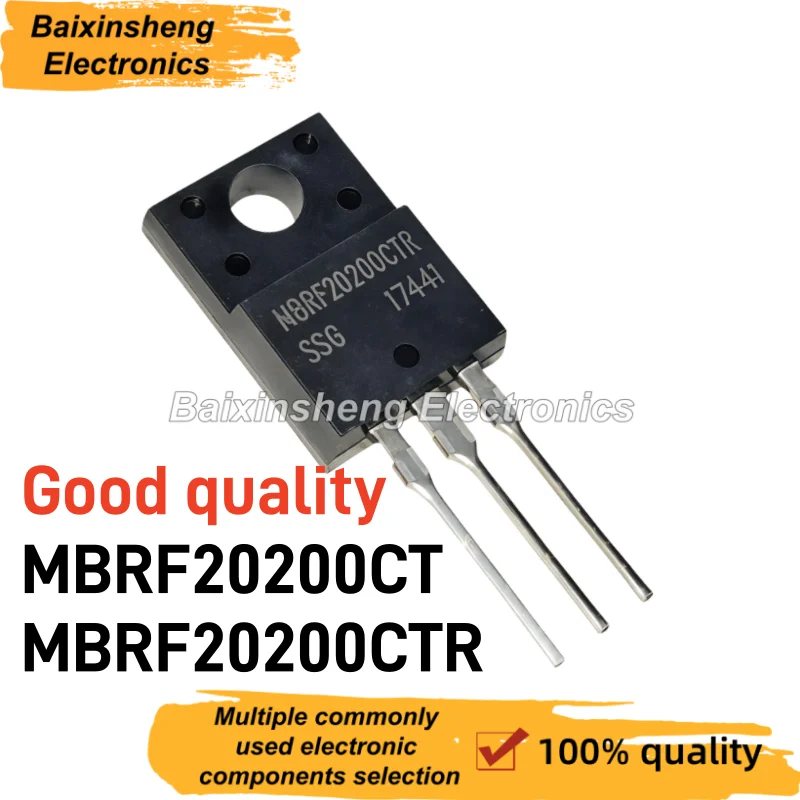 10PCS NEW Schottky diode MBRF20200CT common cathode MBRF20200CTR common anode 20A200V TO-220F
