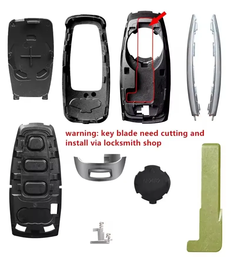 KEYDIY für Audi A1 A3 A4 A6 A8 Q2 Q3 Q5 Q7 R3 RS3 RS5 S1 TT 3 Taste Modifizierte Smart Remote Key Shell Fall Fob