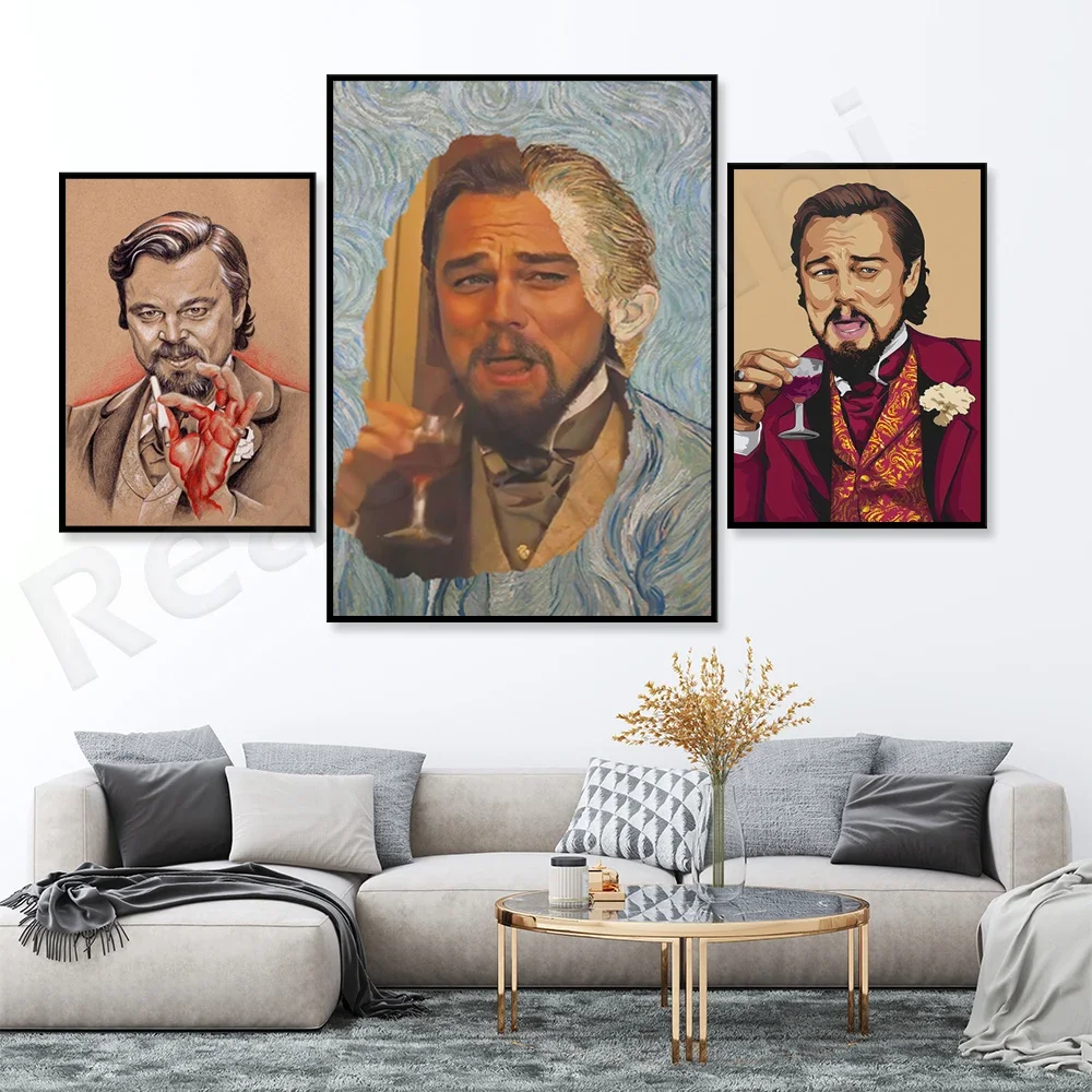 Calvin Candie poster, Leo Laughing Django Meme inspiration poster, funny poster #4