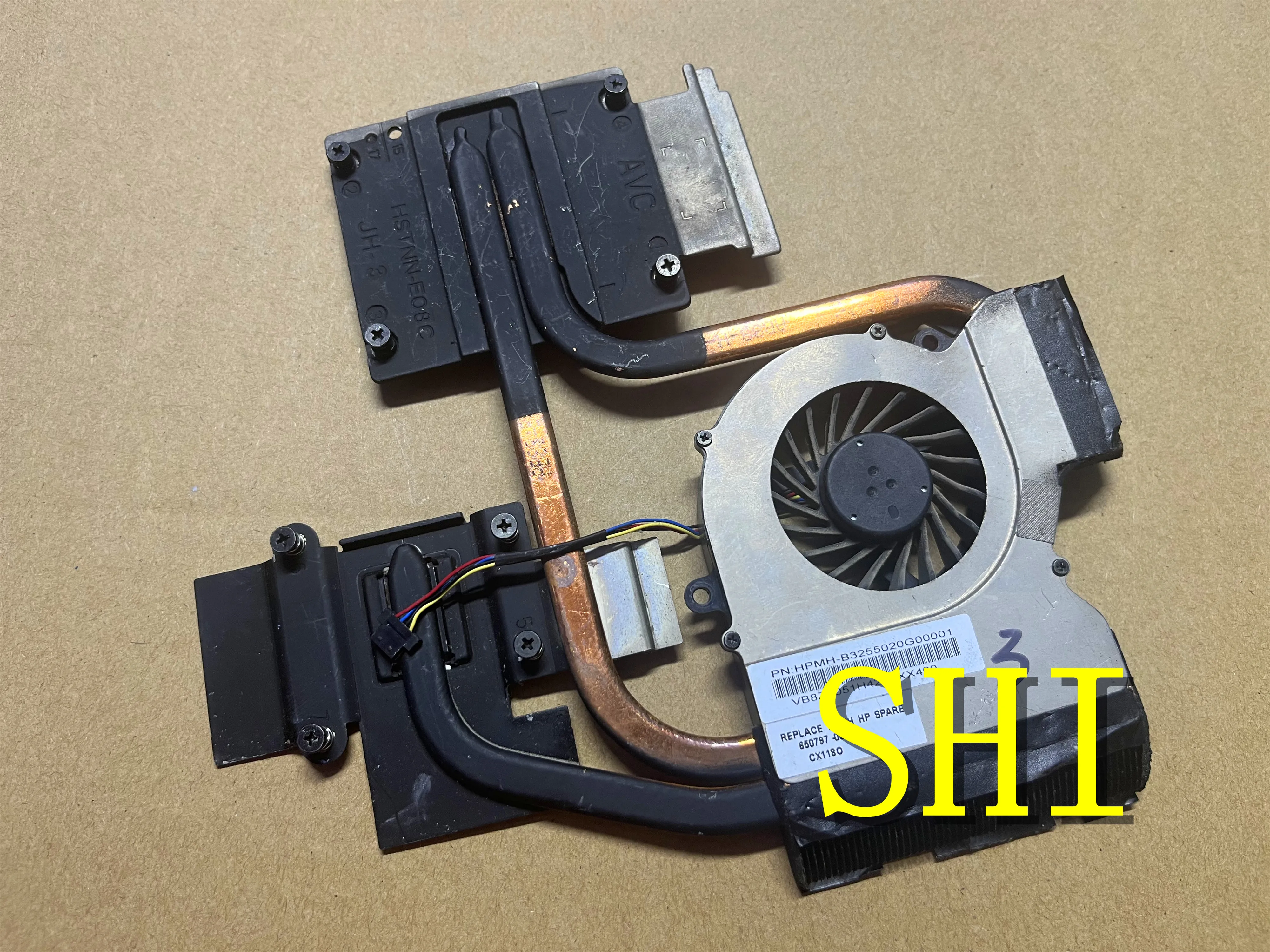 650797-001 Used For HP DV6-6000 DV7-6000 Heatsink & Fan Radiator & Fan  Free Shipping