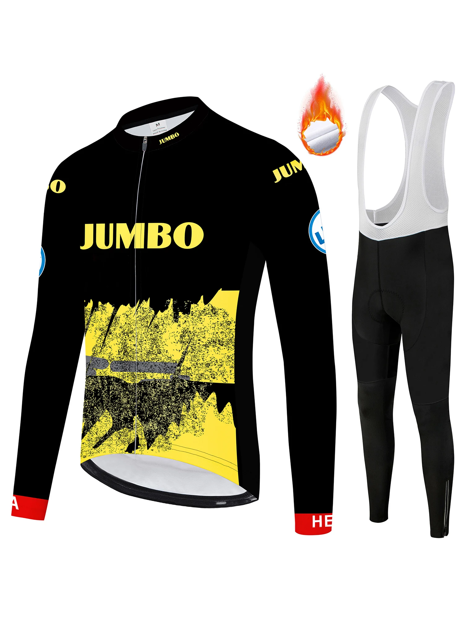 AliExpress NONE Jumbo Winter Fleece Cycling Jersey Long Sleeve New Racing Warm MTB Spring Long Cycling Jersey Set Bike Cycling Bicycle Clothing