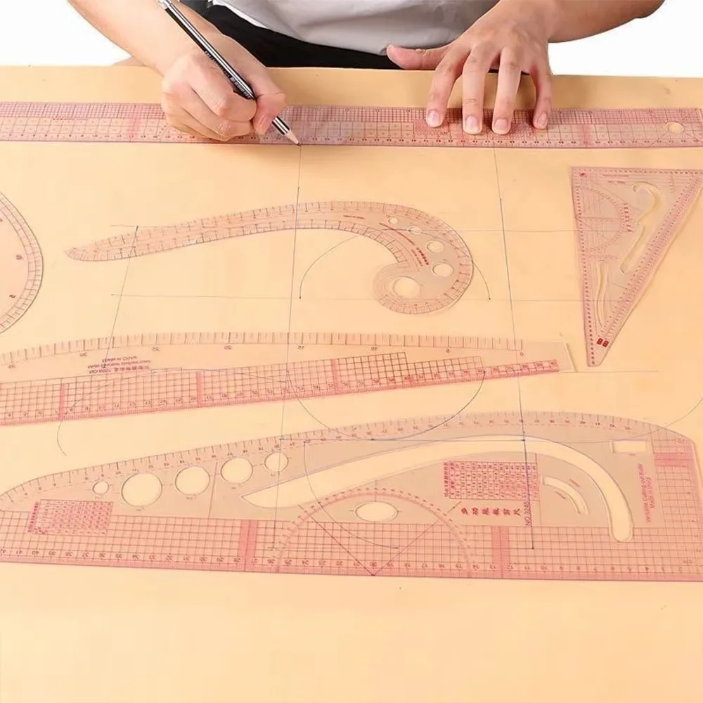 Flexible French Curve Ruler High Precision Plastic Sewing Ruler Complete Tools Clear Lines Tailoring Template